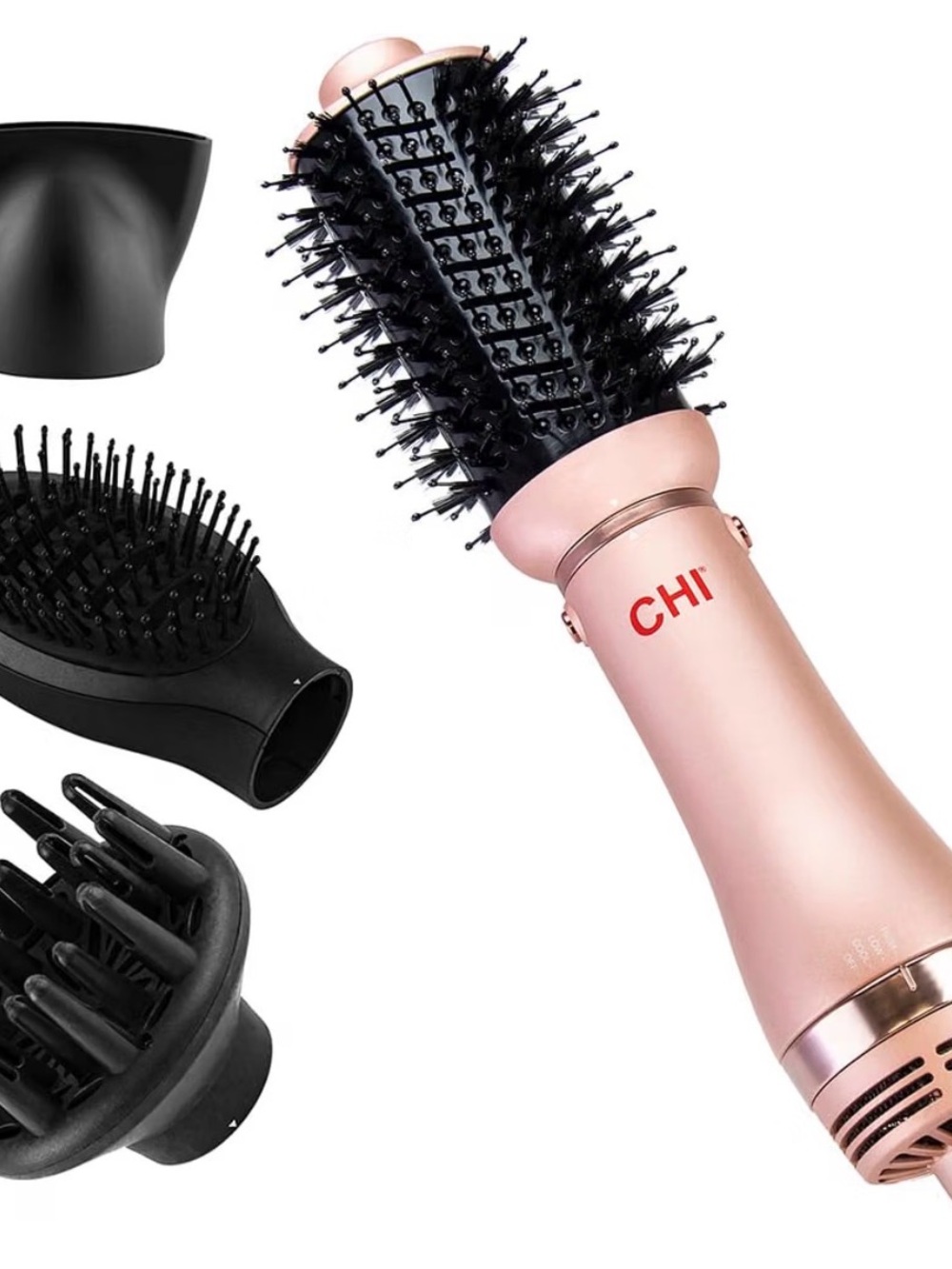 Chi Rose Gold 3-in-1 Hair Styler Brush - New